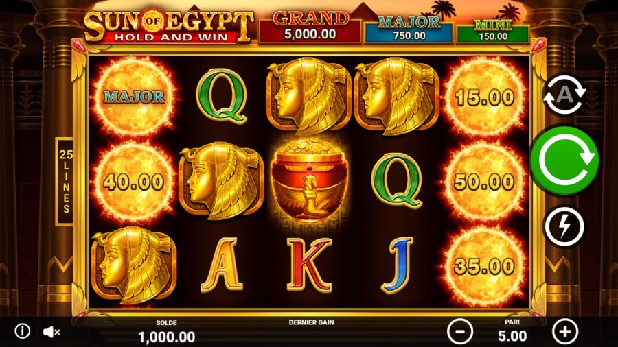 Sun of Egypt de Booongo Gaming machine à sous