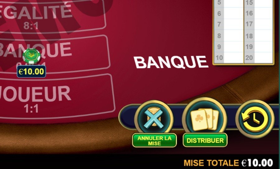 Distribuer baccarat en ligne de Pragmatic Play