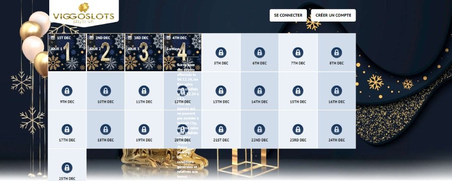 Calendrier de l'avent Viggoslots Casino
