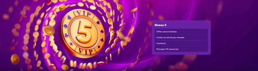 Kingmaker Casino le programme VIP niveau 5