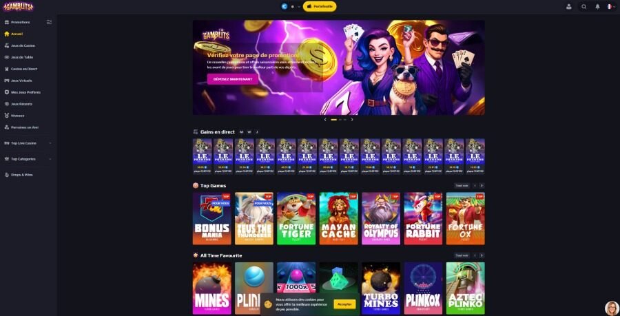 Gamblits casino page d'accueil