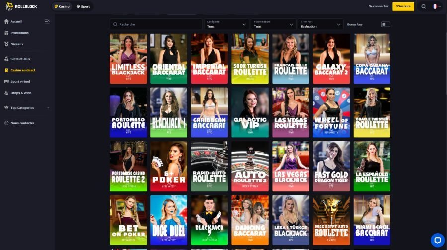 Rollblock Casino Live casino