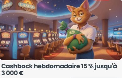Cazimbo bonus cashback hebdo