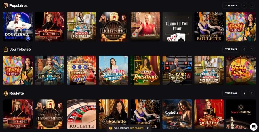 AmonBet Casino page casino en direct