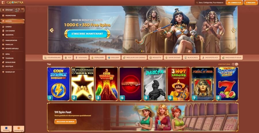 Cleobetra Casino accueil