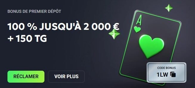 LuckyWave Casino page bonus bienvenue 1er dépôt