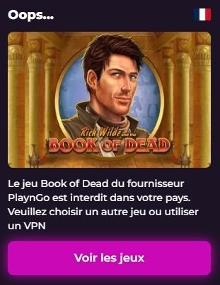 Rockstar Casino jeux bloqués en France