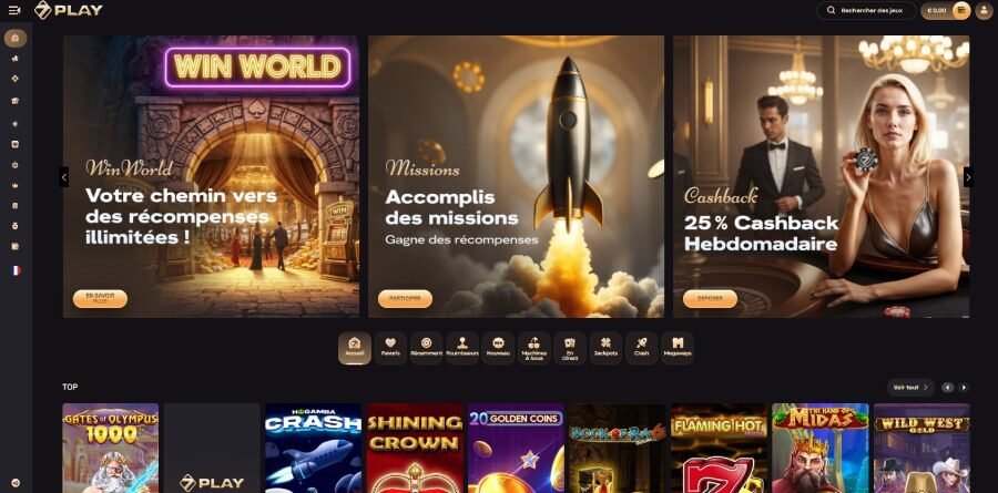 SevenPlay Casino accueil