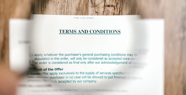 image de termes et conditions