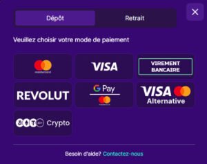 Slotrush Casino page dépôt