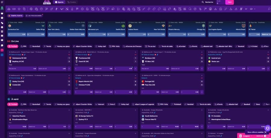 Slotrush Casino page paris sportifs