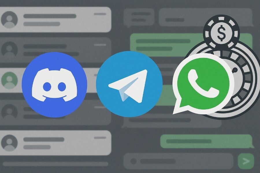 Réseaux Discord, Telegram, WhatsApp casino en ligne