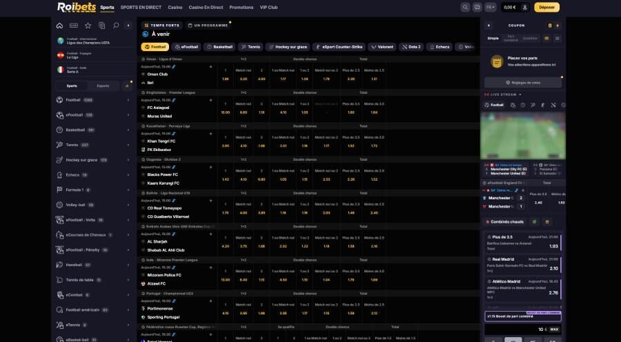 Roibets Casino page sports
