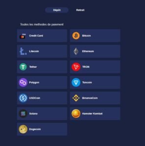 SlotNeo Casino page de dépôt
