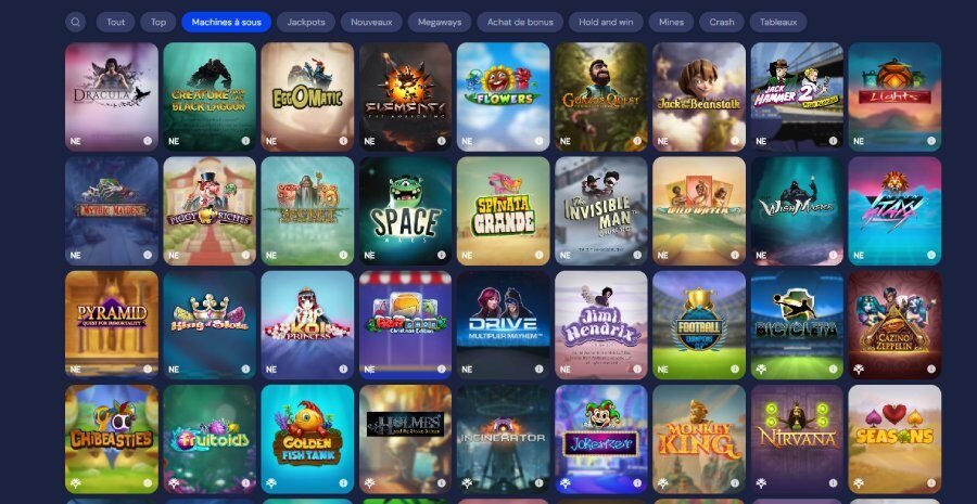 SlotNeo Casino page machines à sous